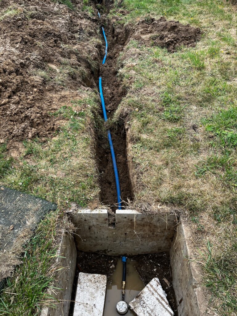 Pose de canalisation en tranchée